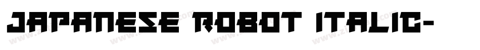 Japanese Robot Italic字体转换